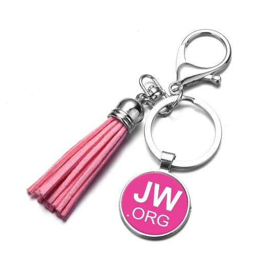 Men/Women's JW.Org Glass Pendant Tassel Keychain/Keyring. 8 Colors available!