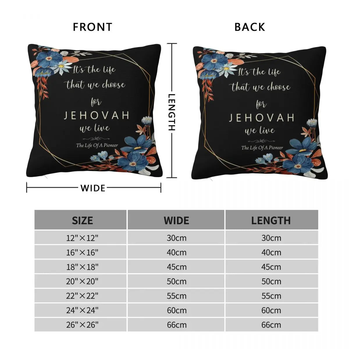 "It's the Life That We Choose for Jehovah We Live" (The Life of a Pioneer) Pillowcase/cover